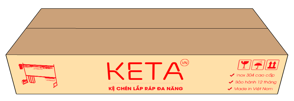 Đóng gói thùng carton gọn nhẹ kệ inox 304